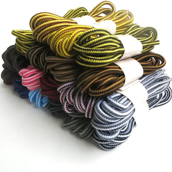 1 paire de lacets de chaussures rayés Double couleur 18 couleurs