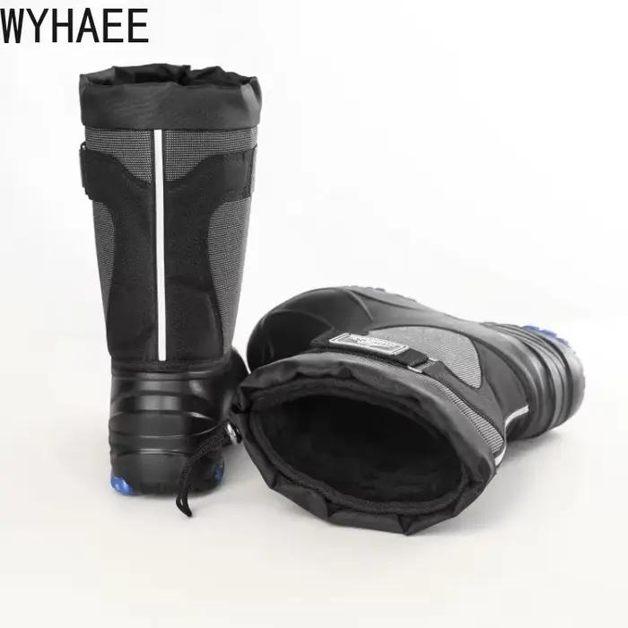 Bottes de neige imperméables et résistantes au froid pour hommes, chaussures de pêche résistantes à l'usure, bottes de pluie à pointes en acier, chaussures de pêche, nouveau, 2022