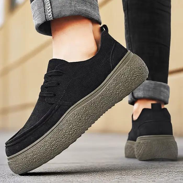 Plate-forme de mode hommes chaussures décontractées confort doux hommes mocassins léger sans lacet marche baskets respirant chaussures plates chaussures de conduite