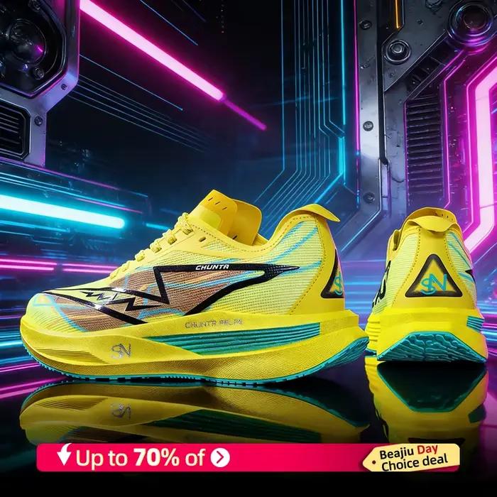 Chaussures de course pour hommes avec plaque en carbone