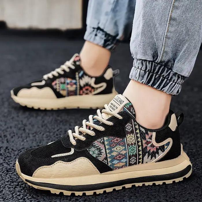 Chaussures décontractées homme grande taille plateforme tendance confortables respirantes baskets course couleur mixte été sport casual sneakers sevenmadness