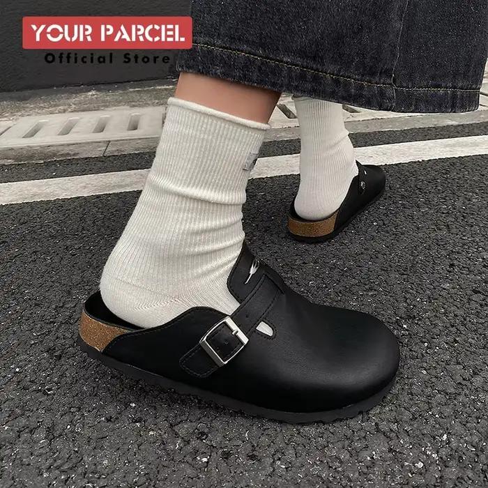 Chaussures Birken rétro en cuir noir pour hommes