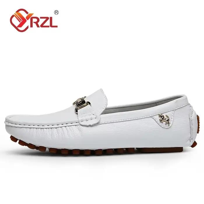 YRZL chaussures hommes mocassins en cuir PU faits à la main
