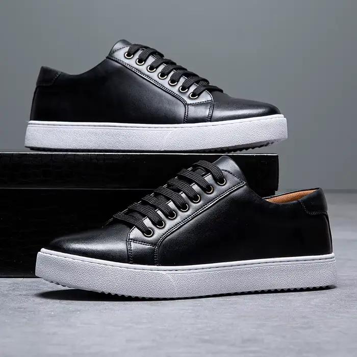 Marque italienne hommes en cuir véritable chaussures décontractées entretien déplacements