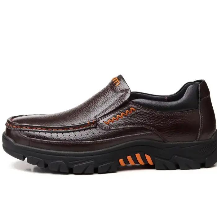 Chaussures d'affaires décontractées en cuir pour hommes