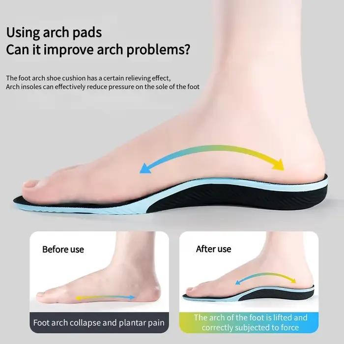 Chaussures de sport semelles intérieures soutien de la voûte plantaire semelle intérieure pour pieds fasciite