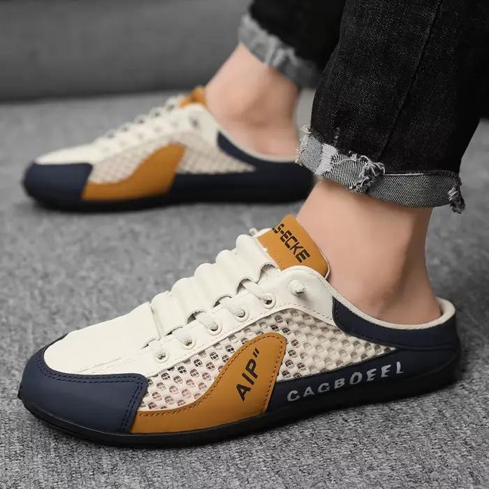 Baotou demi-haut chaussures hommes 2025 été nouveau Style maille respirant une étape