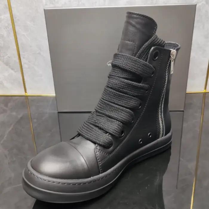 Marque r-o chaussure entièrement en cuir noir chaussures hommes Sneaker femmes haut