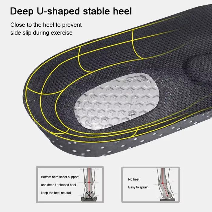 Semelles intérieures de sport absorbant les chocs pour hommes et femmes
