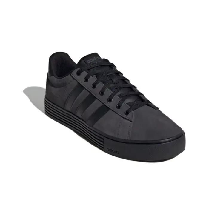 Adidas Daily 4.0 Chaussures de skateboard basses en cuir synthétique unisexe noir JI4355