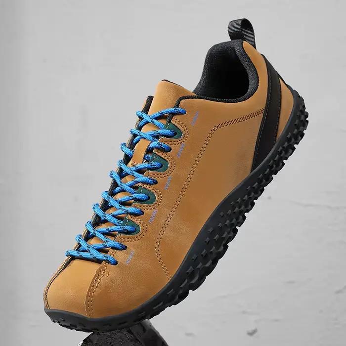 Chaussures de sport décontractées pour hommes avec coutures en cuir améliorées