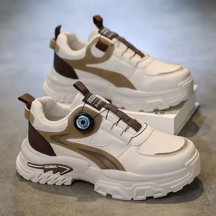 Chaussures de course polyvalentes à semelles épaisses pour hommes