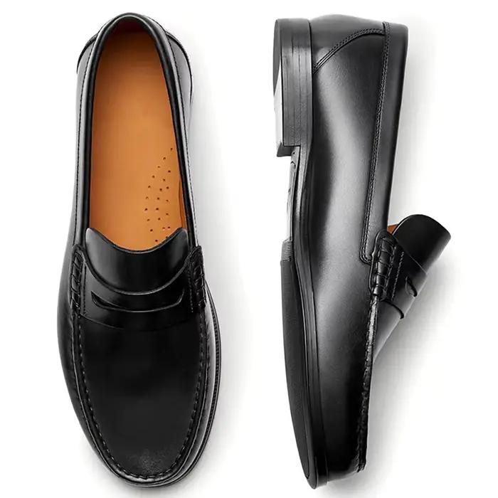 Mocassins en cuir de veau vintage respirants à enfiler Chaussures décontractées de créateur