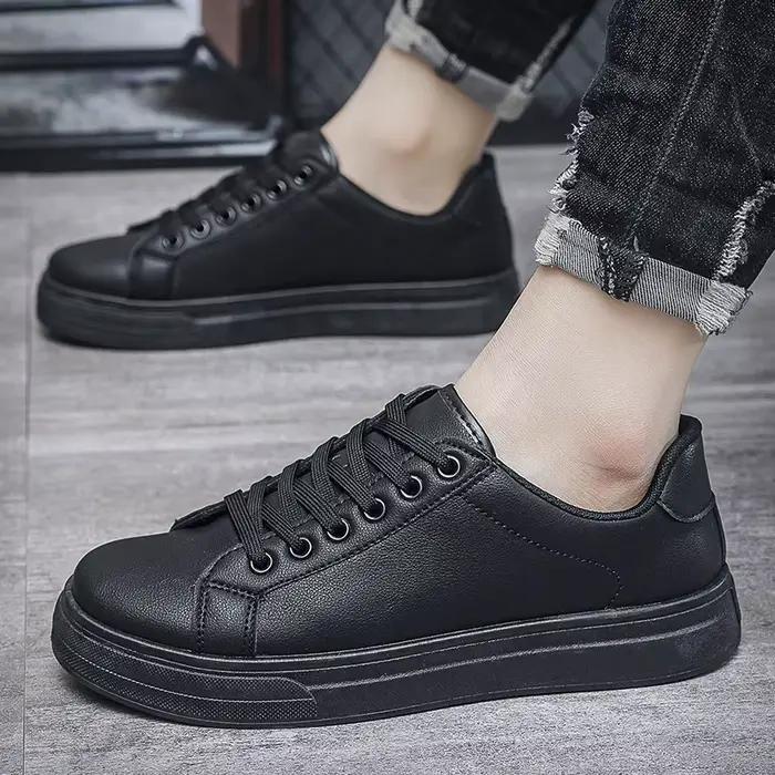 Chaussures décontractées mocassins baskets en cuir britannique