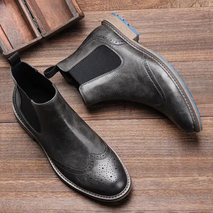 Bottes Chelsea en cuir pour homme style britannique confortable et élégant pour printemps automne occassions multiples à offrir
