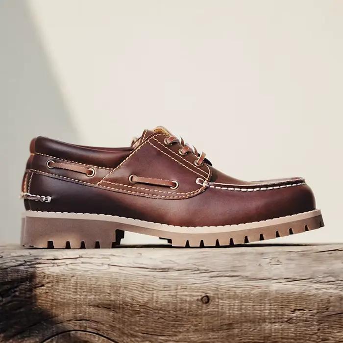 Chaussures bateau vintage Maden pour hommes
