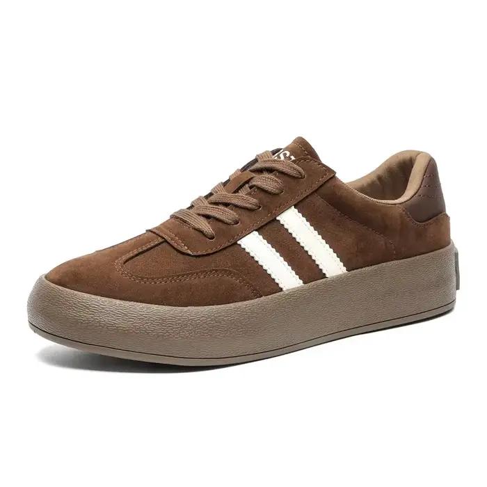 Chaussures de planche décontractées homme printemps automne baskets en cuir de vachette semelle souple ajustement parfait confort moderne style audacieux occassions variées