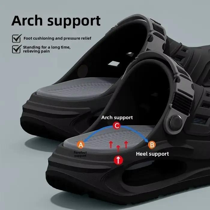 Chaussures d'été respirantes et anti-odeur pour hommes avec soutien de la voûte plantaire et semelle souple et résistante à l'usure pour l'extérieur
