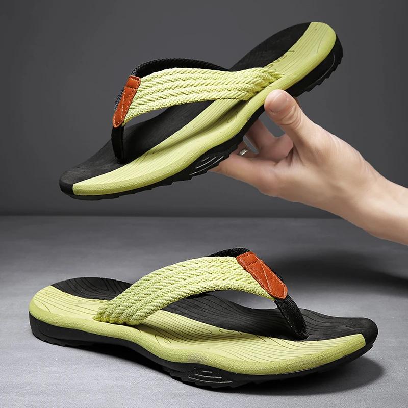 Tongs de plage antidérapantes pour hommes, chaussures tendance, grande taille 45, été, 2021