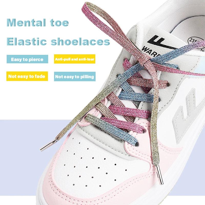 Lacets élastiques pour baskets lacets de chaussures plates loisirs de plein air lacet sécurité rapid