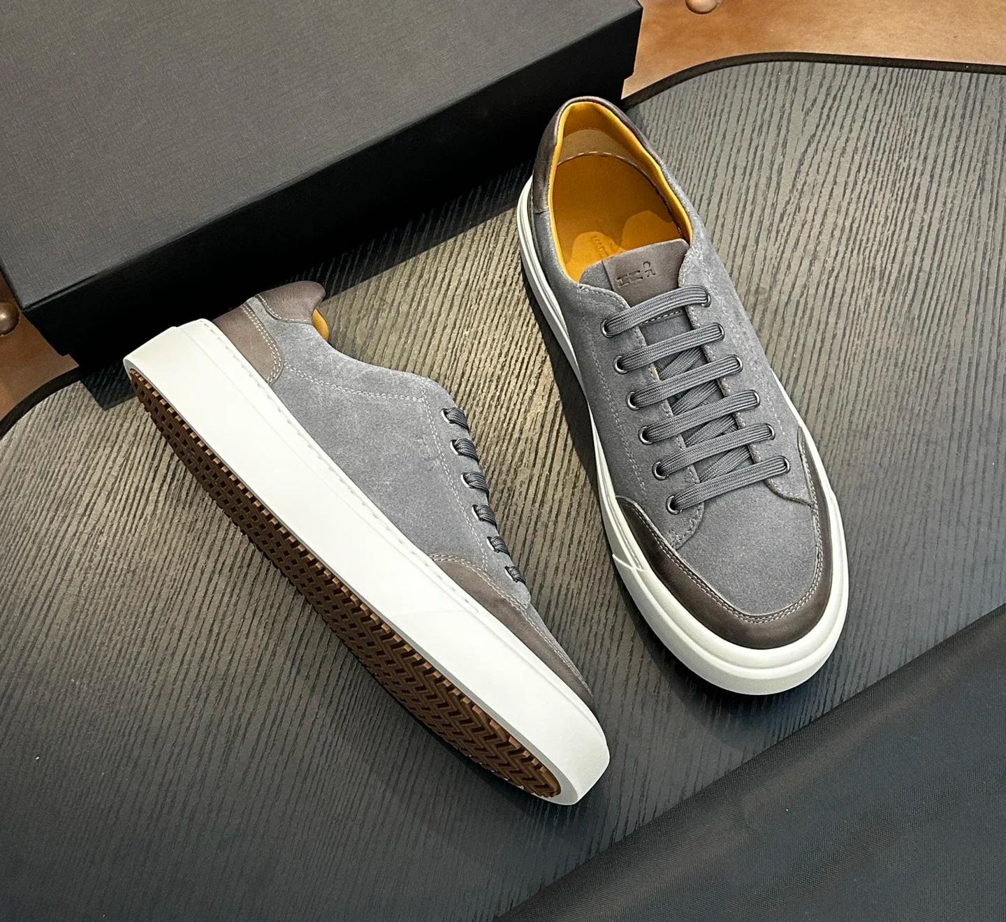 OECHSLI chaussures peau de vache daim 2025 nouvelle broderie mode qualité affaires véritable cuir mo