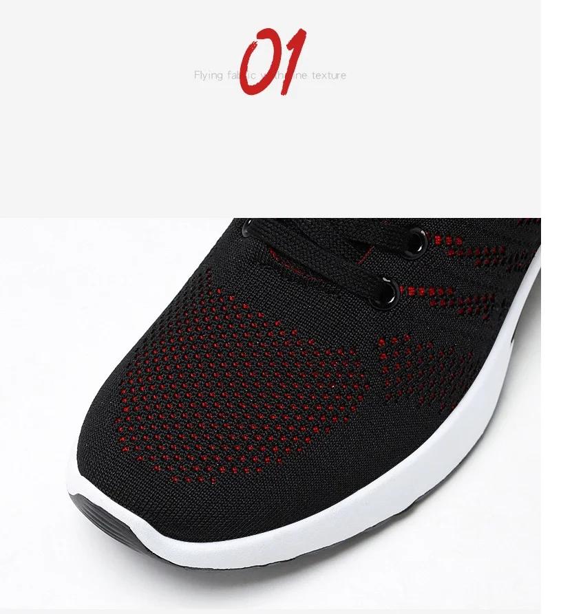 Baskets originales en maille bleu marine pour hommes, chaussures de sport respirantes, baskets compe