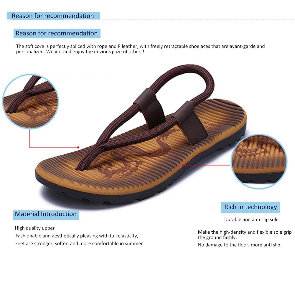 Pantoufles de plage confortables et respirantes pour hommes, chaussons décontractés à clip pour la m